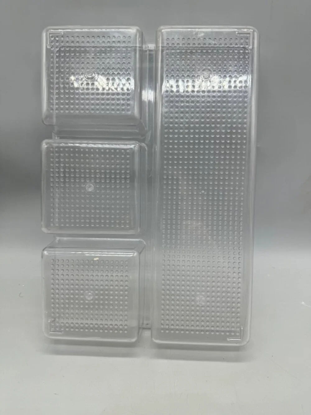 Clear Acrylic Stackable Desk Organizer With 4 Compartments 13x9